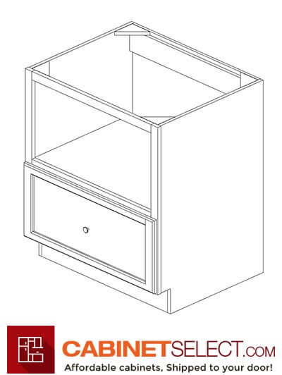 AW-B30MW (30”W): Ice White Shaker 30" Microwave Wall Cabinet