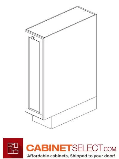 AW-BFP09: Ice White Shaker 9″ Base Pull Out with Spice Rack