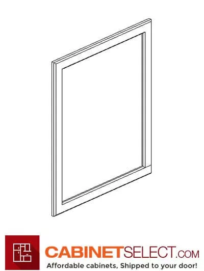 AW-EPB24D: Ice White Shaker 24″ End Decorative Door