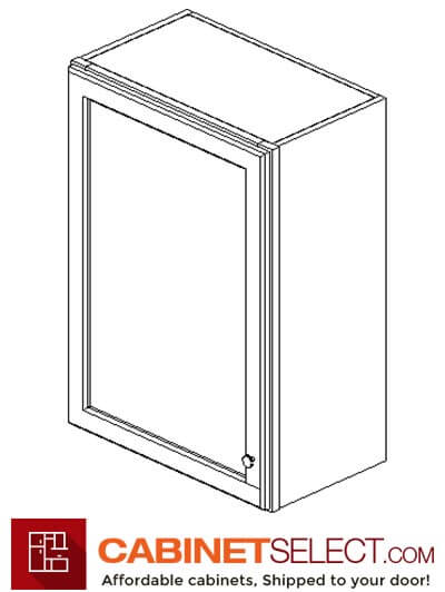 AW-W2136: Ice White Shaker 21" Single Door Wall Cabinet