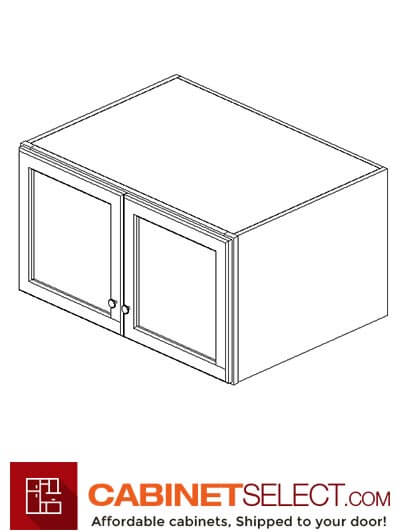 AW-W331824B: Ice White Shaker 33" Refrigerator Wall Cabinet 24" Deep