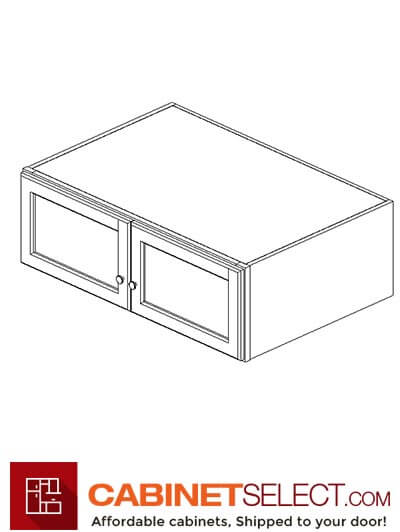 AR-W361224B: Woodland Brown Shaker 36″ Refrigerator Wall Cabinet 24″ deep