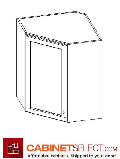 PR-WDC2430: Petit Brown Shaker 24″ Diagonal Corner Wall Cabinet