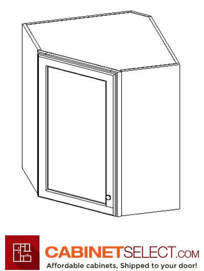 PR-WDC2436: Petit Brown Shaker 24″ Diagonal Corner Wall Cabinet