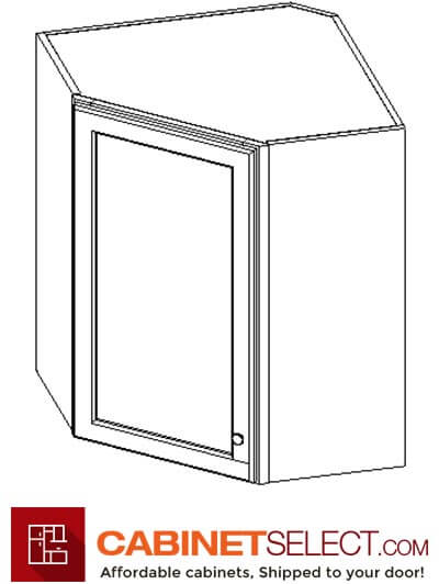 PR-WDC2442: Petit Brown Shaker 24″ Diagonal Corner Wall Cabinet