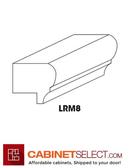 1.5 in. W x 96 in. D x 1 in. H  Light Rail Molding – Lait Grey Shaker