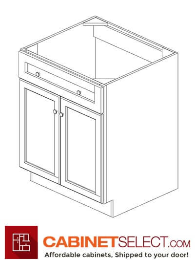 TG-SB27B: Midtown Grey 27″ 2 Door Sink Base Cabinet