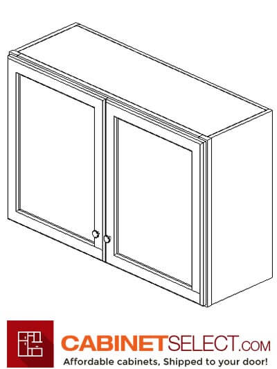 AG-W3624B: Greystone Shaker 36" Double Door Bridge Wall Cabinet