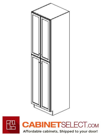 AG-WP2490B: Greystone Shaker 24" 2 Door Pantry Cabinet