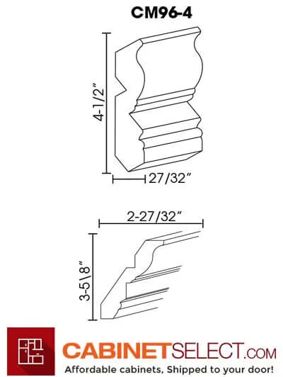 AP-CM96-4: Pepper Shaker Crown Molding