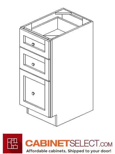 AP-SVB1221-34-1/2″: Pepper Shaker 12″ Three Drawer Base vanity