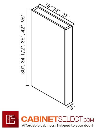 AW-CLW330: Ice White Shaker 3x30" Wall Column Filler