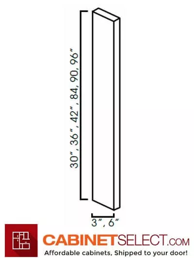 AW-WF696-3/4: Ice White Shaker 6×96″ Tall Filler