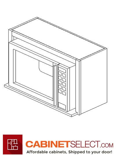 CYOF-MWO3018PM-12: Country Oak Classic 30" Microwave Wall Cabinet