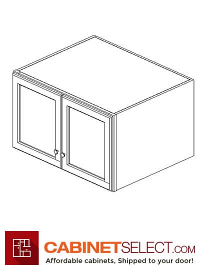 CYOF-W301524B: Country Oak Classic 30" Refrigerator Wall Cabinet 24" deep