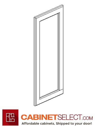 GW-EPW1236D: Gramercy White 12" End Decorative Door