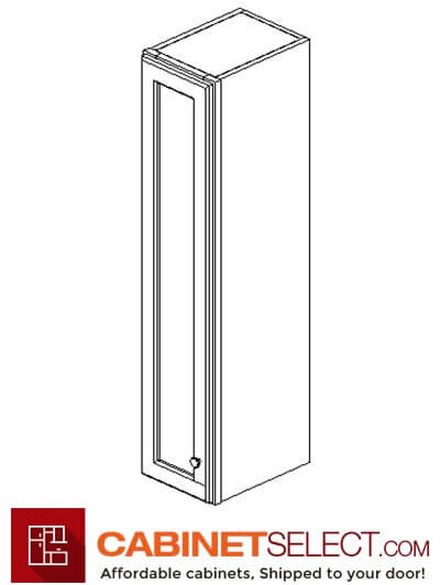 GW-W0942: Gramercy White 9" Single Door Wall Cabinet