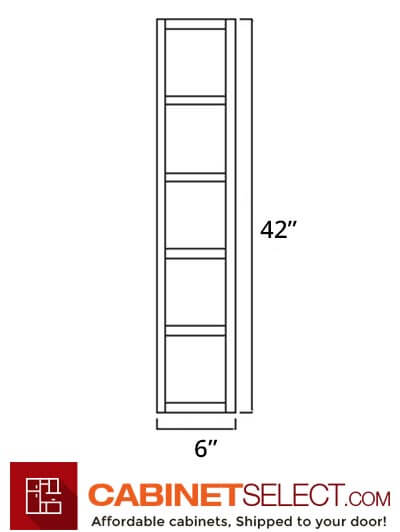 GW-WC642: Gramercy White 6" Specialty Cabinet