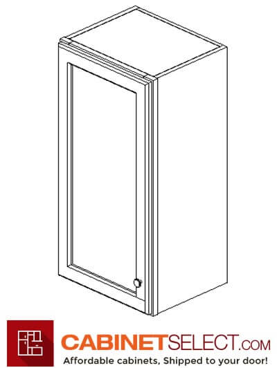 KC-W1530: Cherry Glaze 15" Single Door Wall Cabinet