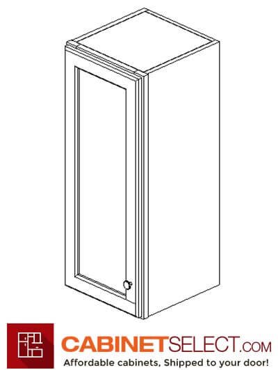 KE-W1230: Espresso 12" Single Door Wall Cabinet