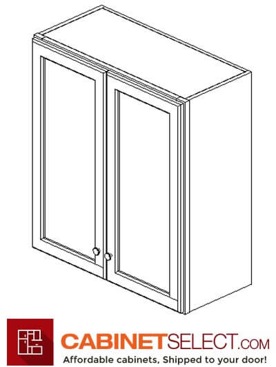 KE-W2730B: Espresso 27" Double Door Wall Cabinet