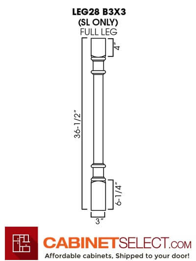 SL-LEG28 B3x3: Signature Pearl Decor Leg