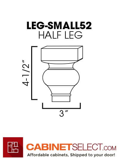 KC-LEG-SMALL52: Cherry Glaze Decor Leg