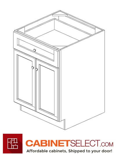 Pc B24b Pacifica 24 1 Drawer 2 Door Base Cabinet Cabinetselect Com