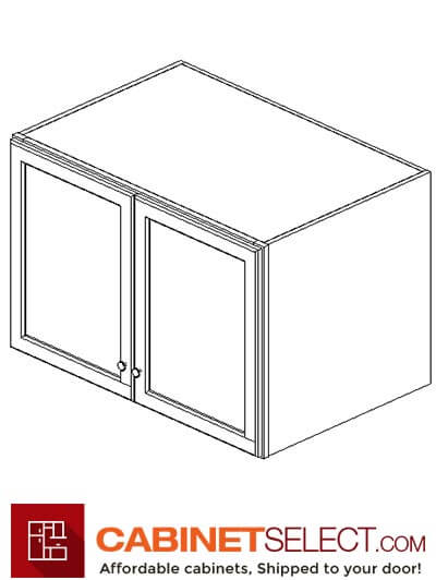 PC-W362424B: Pacifica 36" Refrigerator Wall Cabinet 24" deep