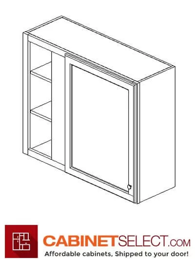 SB-WBLC39/42-3630: Signature Brownstone 39" 1 Door Blind Corner Wall Cabinet