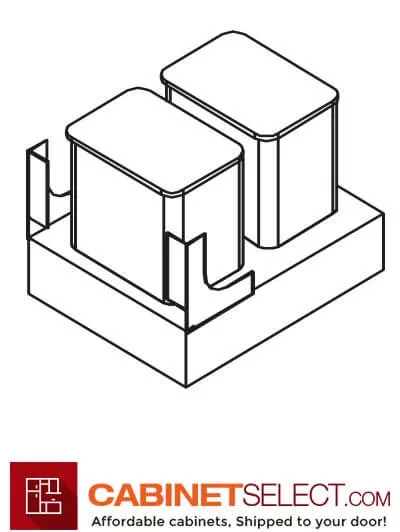 AW-TCR21: Ice White Shaker Trash Can Pull Out