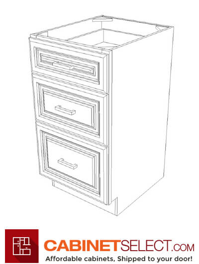 Cs Sg Sva12d Sterling Shaker 12 Three Drawer Vanity Cabinet