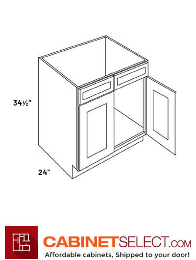 L10-SB33: Luxor White 33″ Sink base Cabinet