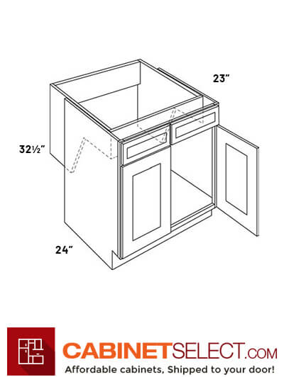 Luxor White 33 Two Door Removable Sink, Ada Sink Cabinet Requirements