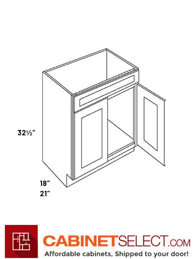 L11-V2418-32.5: Luxor Espresso 24″ Double Door Vanity Sink Base Cabinet
