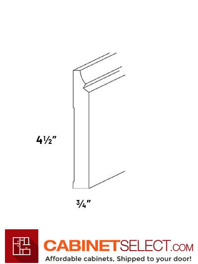 L10-BSMS: Luxor White Baseboard Molding