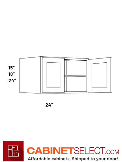 L03-W362424: Luxor Misty Grey 36″ Double Door Wall Refrigerator Cabinet