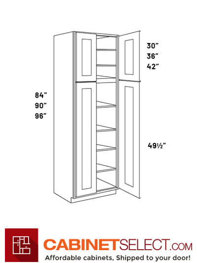 L10-UC242484: Luxor White 24″ 4 Door Utility Cabinet