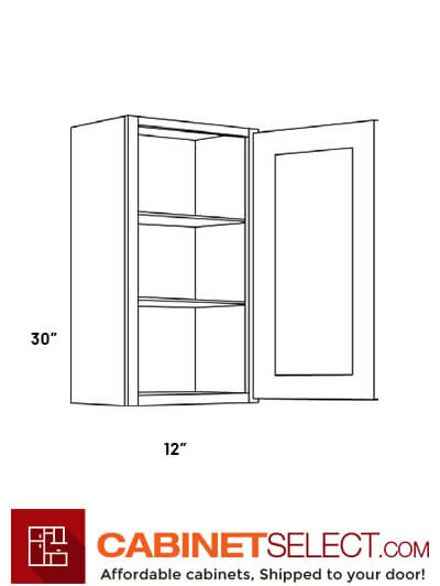 L10-W1230: Luxor White 12″  Single Door Wall Cabinet