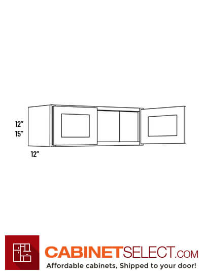 L10-W3012: Luxor White 30″ Double Door Bridge Cabinet