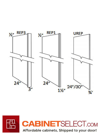 L10-REP184: Luxor White 1″ Tall Refirgerator Wall Panel