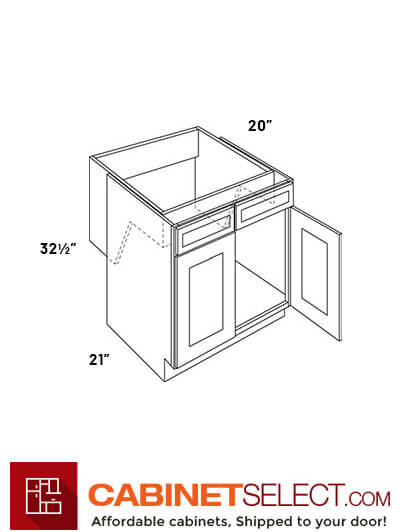 L10-V3321-HR: Luxor White 33″ Vanity Drawer Base Cabinets Removable Vanity Sink Base Cabinets ADA