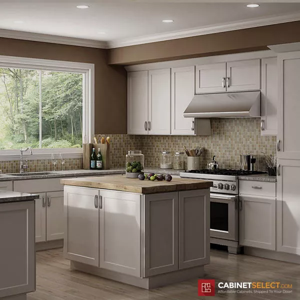 Luxor White Kitchen Cabinets | White shaker cabinet | CabinetSelect.com