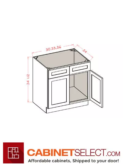 SCN-SB33: Shaker Cinder 33″ Sink Base Cabinet