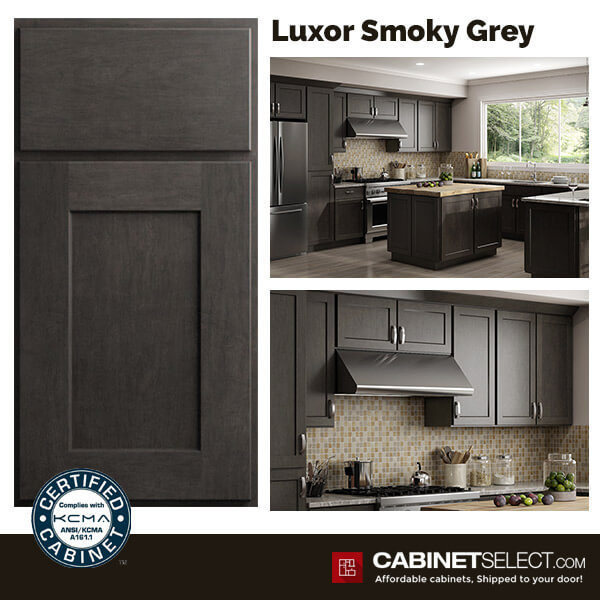 10×10 Luxor Smokey Grey Kitchen by CabinetSelect