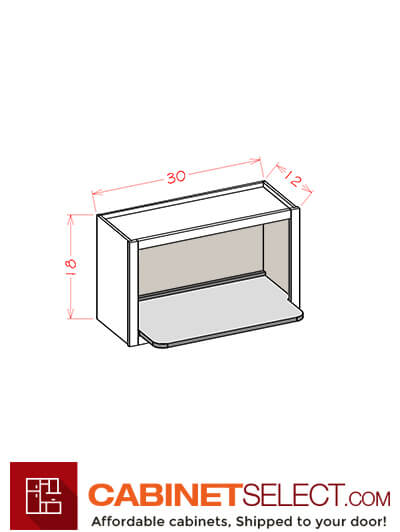 SG-WMSSHELF: Shaker Grey Wall Open Cabinet Microwave Shelf Insert