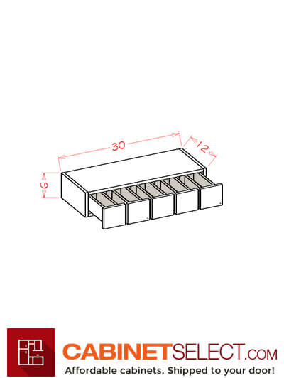 WS-WSD630: Shaker White Wall Spice Drawer