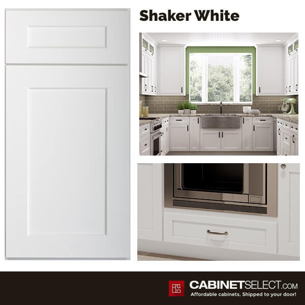 in stock & ready to ship Shaker White Kitchen Cabinets-Sample door-RTA-All wood