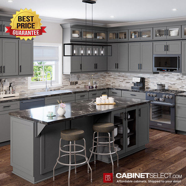 Discount Shaker Grey Kitchen Cabinets | Best Grey Kitchen Cabinets