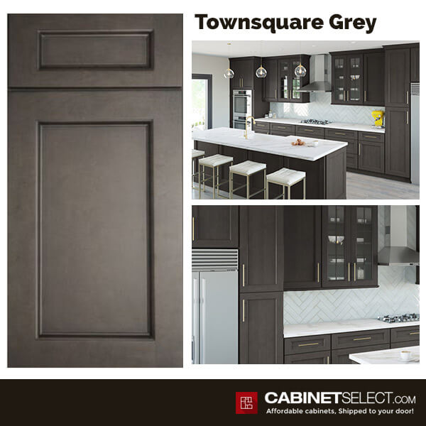 Townsquare Grey Kitchen Cabinets | CabinetSelect.com